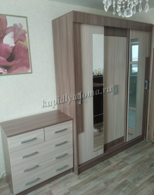 Шкаф-купе Фея ЛДСП (Ясень шимо темный/Ясень шимо светлый)