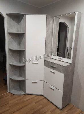 Стеллаж угловой Виола (Ателье светлый)