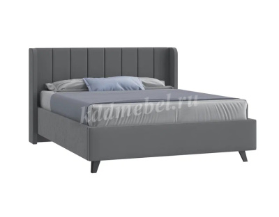 Кровать Виола 1.6 с подъемным механизмом (Микровелюр/Серый)