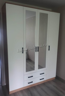 Шкаф Квадро (Дуб Вотан/Белый)