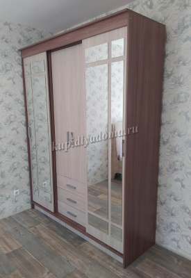 Шкаф-купе Лорд (Ясень шимо темный/Ясень шимо светлый)