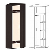 Шкаф угловой Инфинити (Венге/Анкор Светлый)