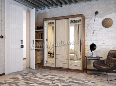 Шкаф-купе Лорд (Ясень шимо темный/Ясень шимо светлый)