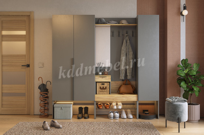 Шкаф 2дв. Баско L800 (Графит)