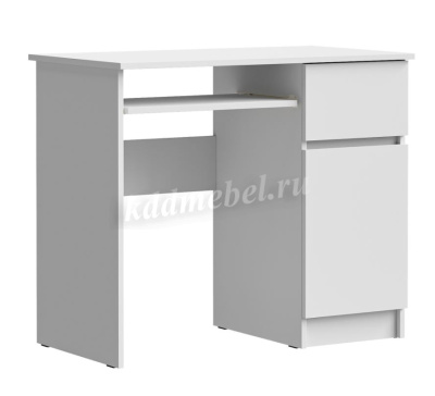 Стол письменный правый Лето МС-1 (Белый)