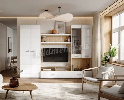 Гостиная Либерти (Дуб сонома/Белый глянец)